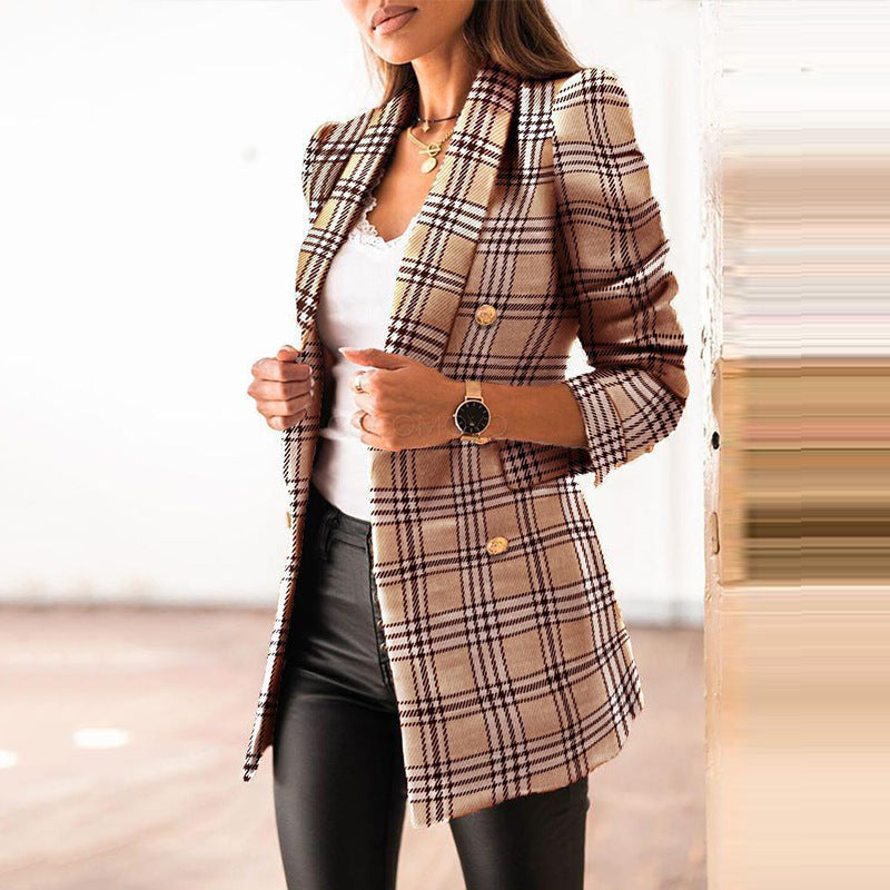 Women's Suit Collar Printed Jacket