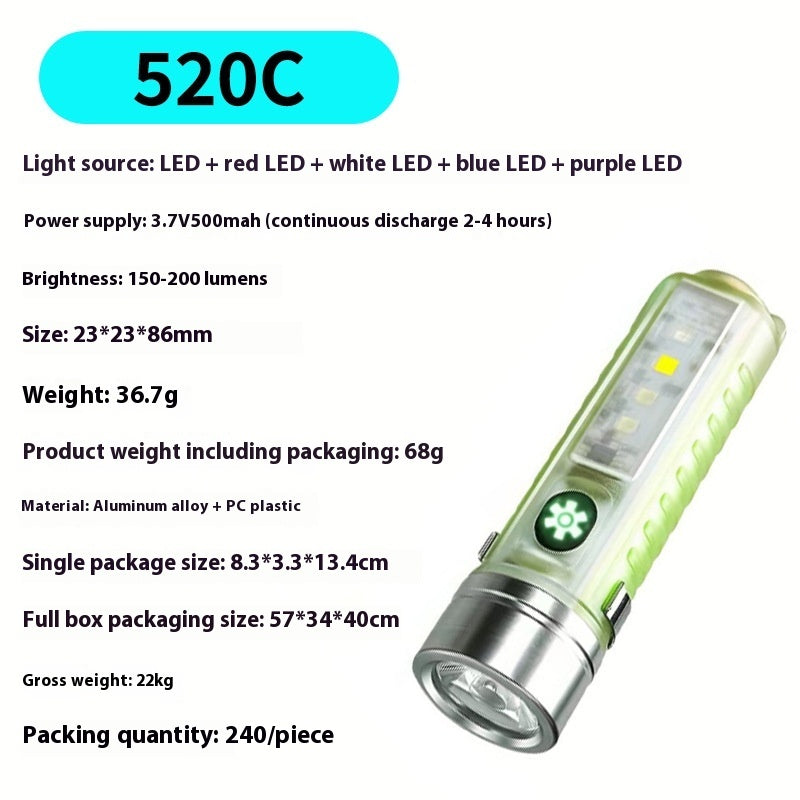 Camping Waterproof Rechargeable Flashlight