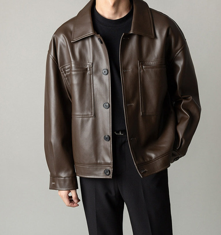 Motorcycle PU Leather Jacket