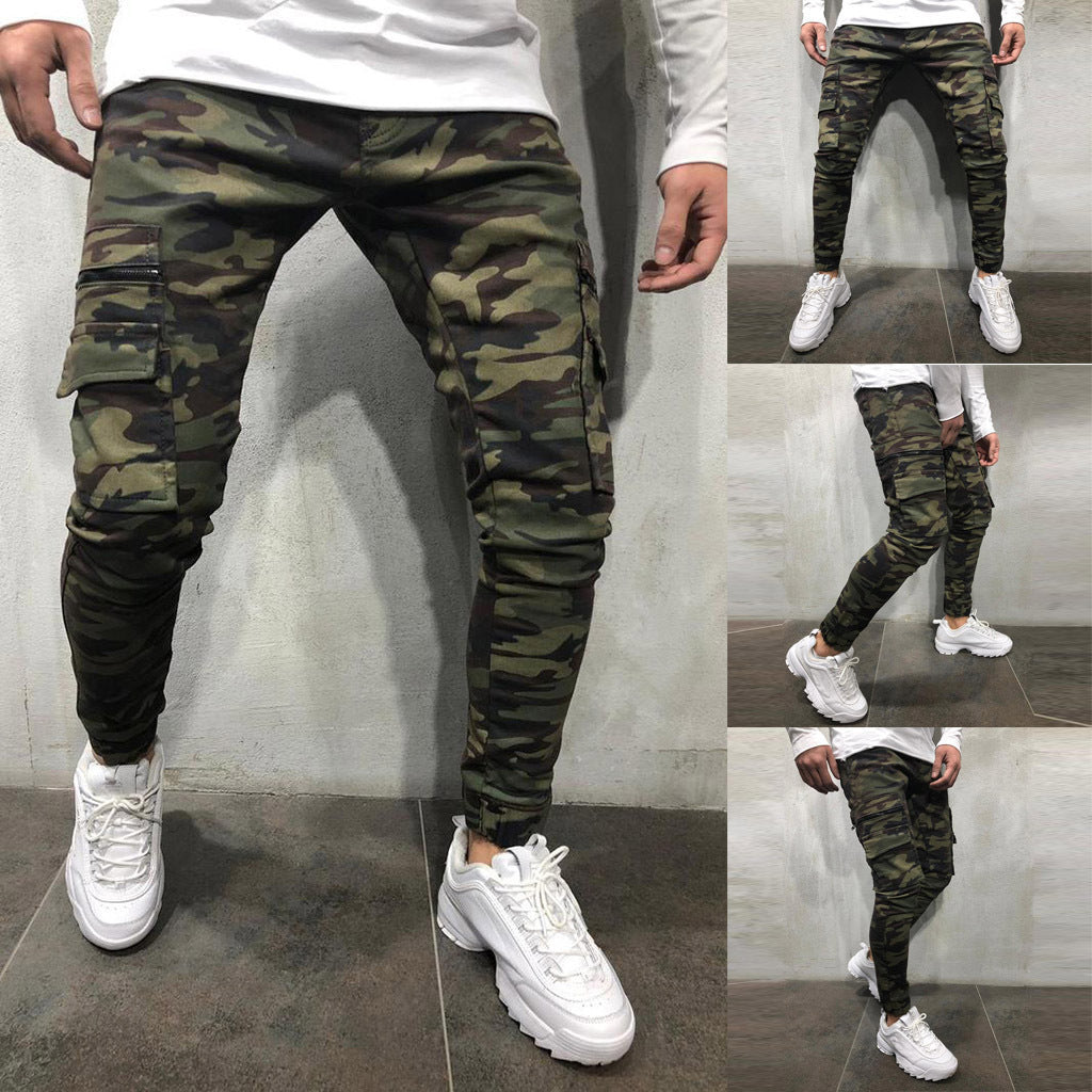Camo stretch jeans long
