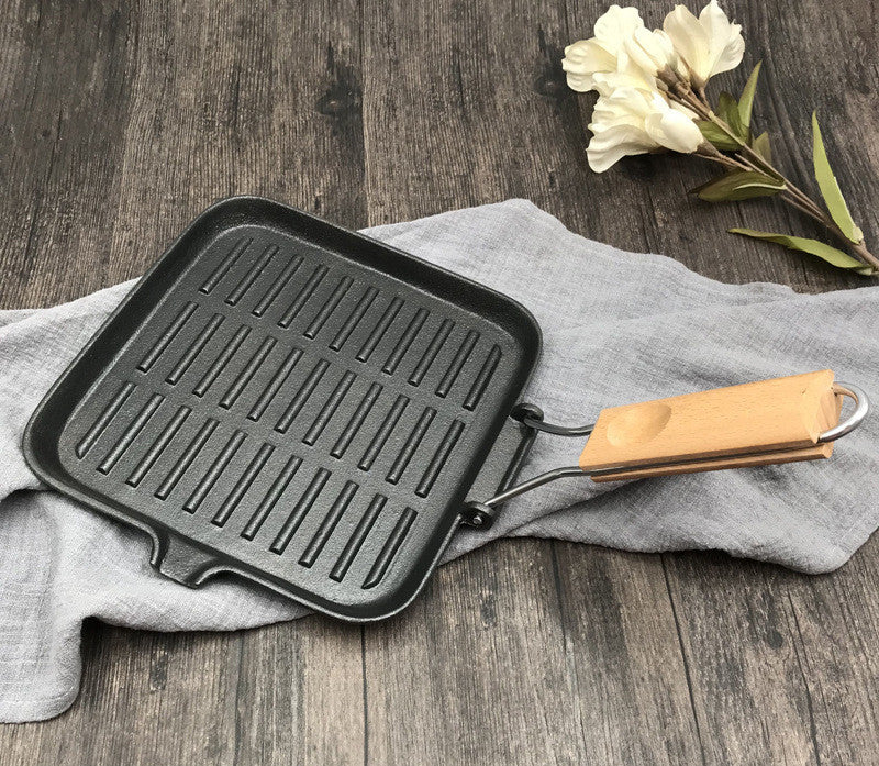 Camping Iron Steak Skillet Folding Pan