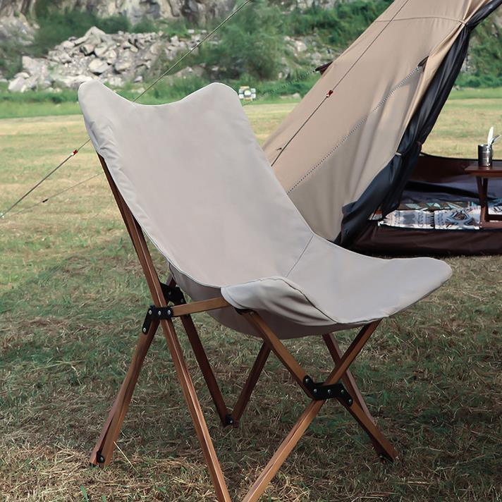 Folding Wooden Camping Chair Portable Leisure