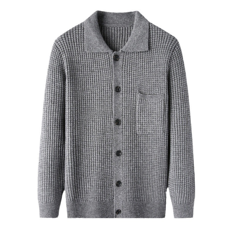 Men's Long-sleeved Knitted Jacket