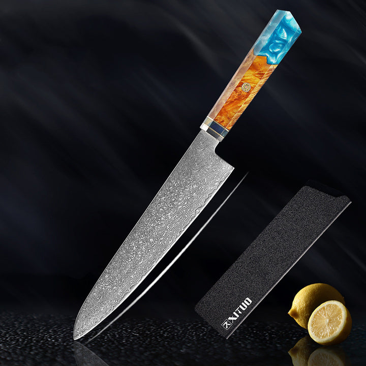 Kitchen Set Knife Damascus Steel