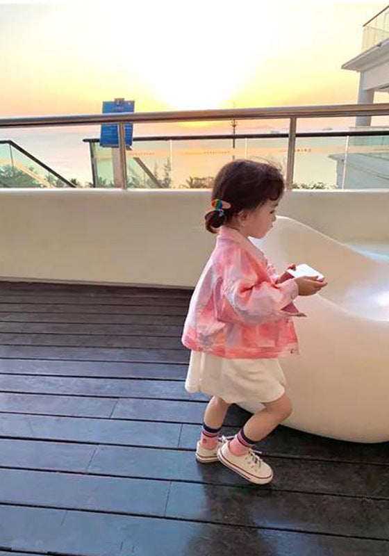 Girls' Denim Jacket Wear Tie-Dye