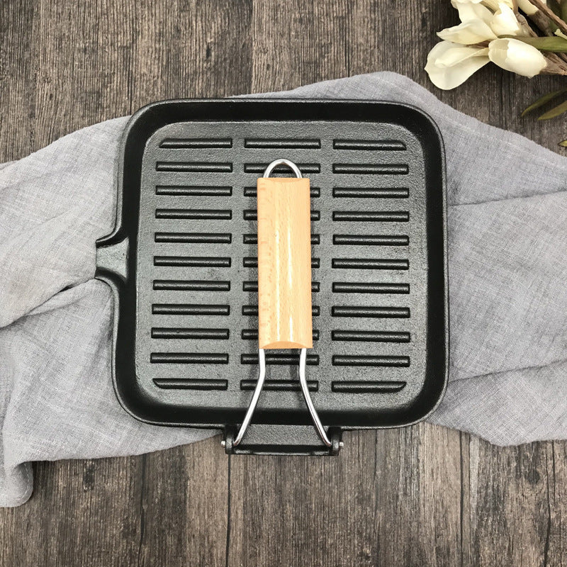 Camping Iron Steak Skillet Folding Pan