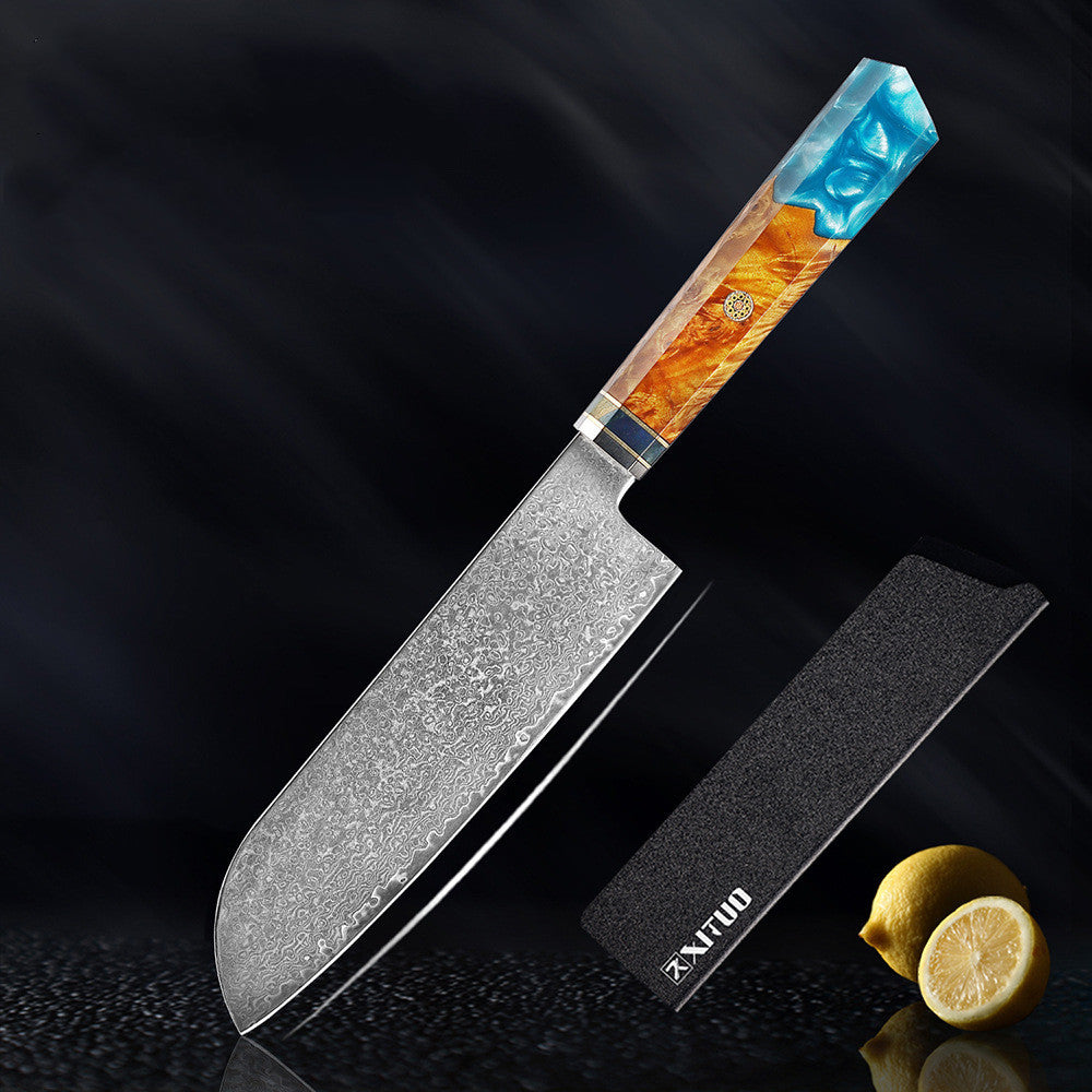 Kitchen Set Knife Damascus Steel