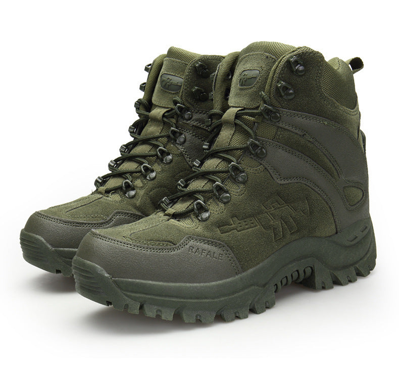 Men's Simple Sand Color Hiking Boots