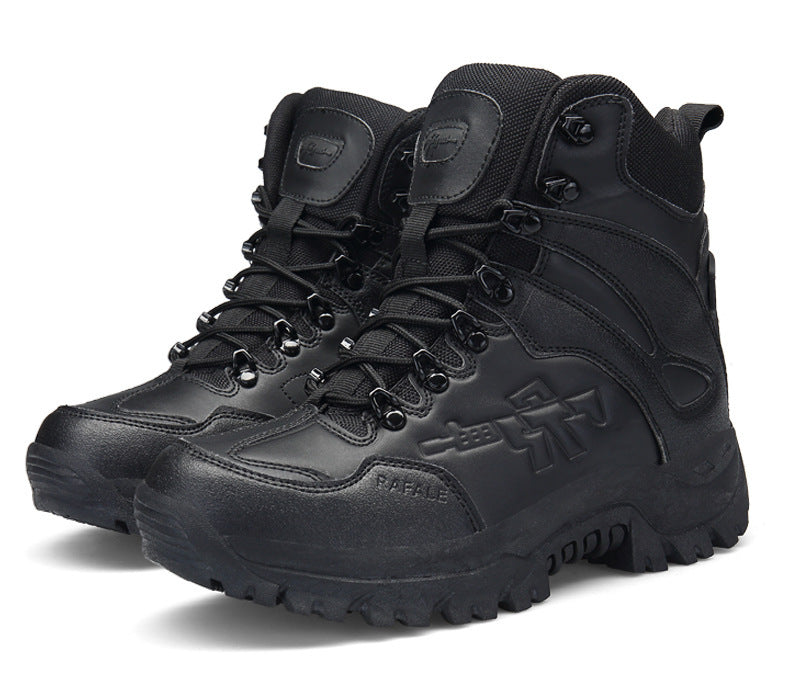 Men's Simple Sand Color Hiking Boots
